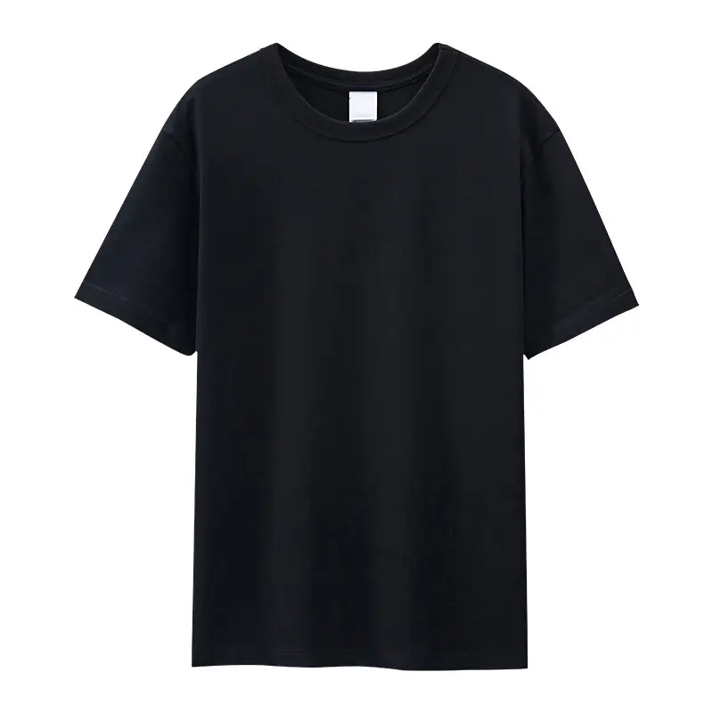 Men Black Cotton T-Shirt 270g Heavyweight - Image 2