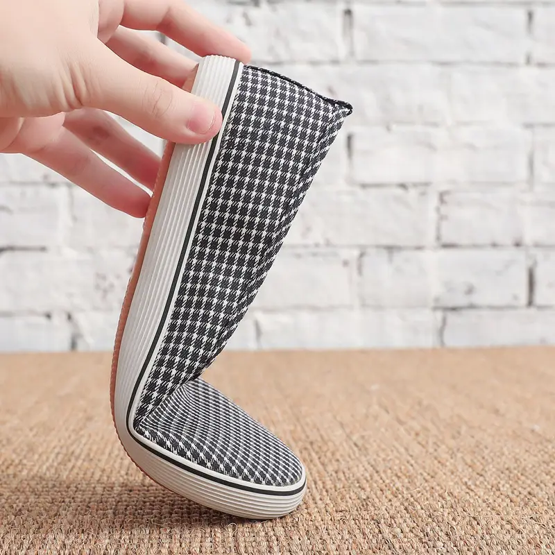 Autumn New Single Shoes Women's Canvas Shoes Low-top Beef Sole Non-slip Soft Sole Rubber Shoes Slip-on Casual Shoes