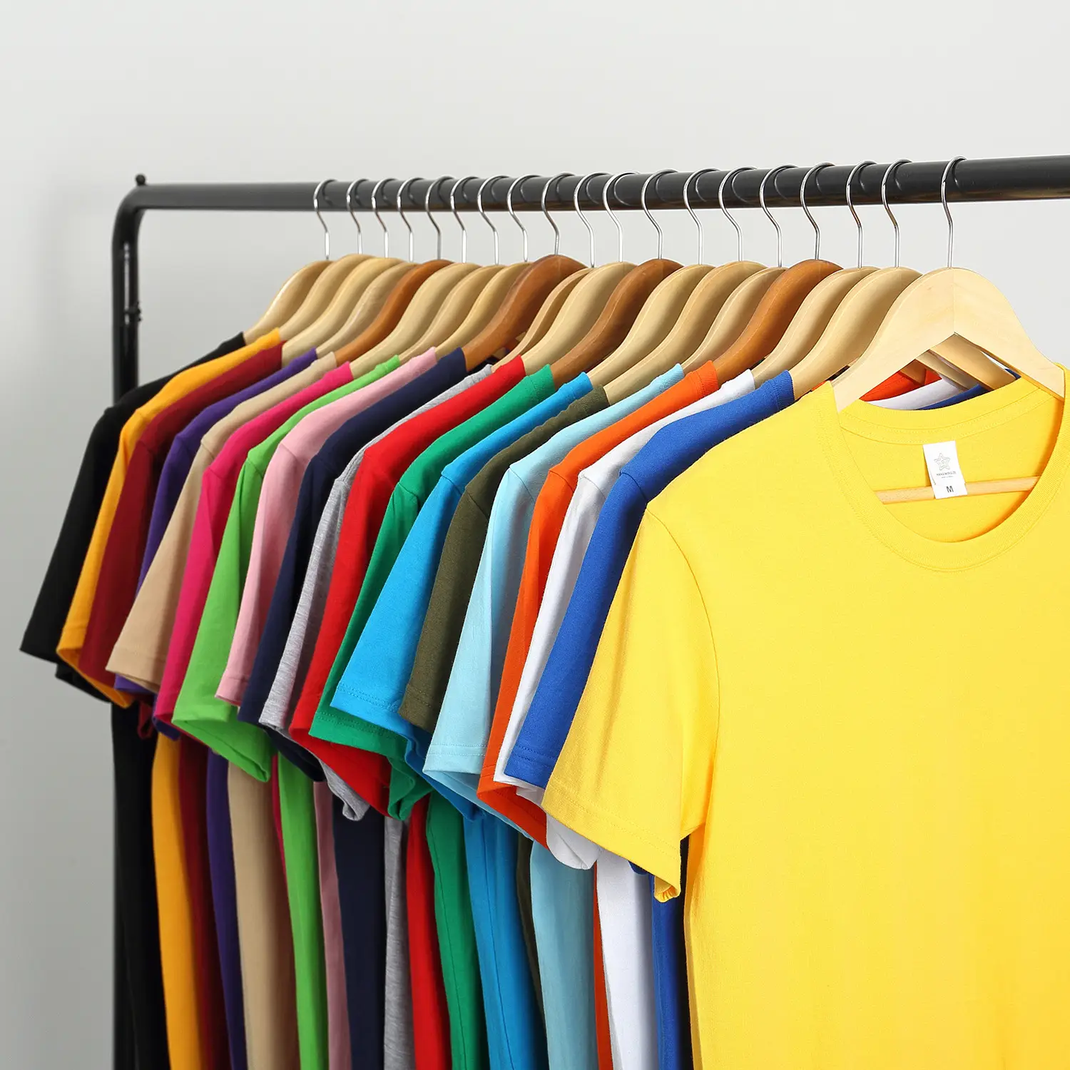 Hangmingze 200g Cotton T-Shirt Light Blue Large - Image 27