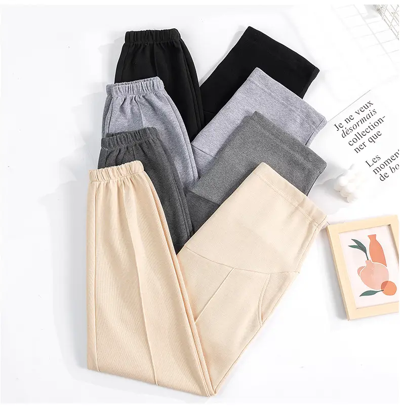 Pregnant Women Fleece Lined Leggings Black — feature 27