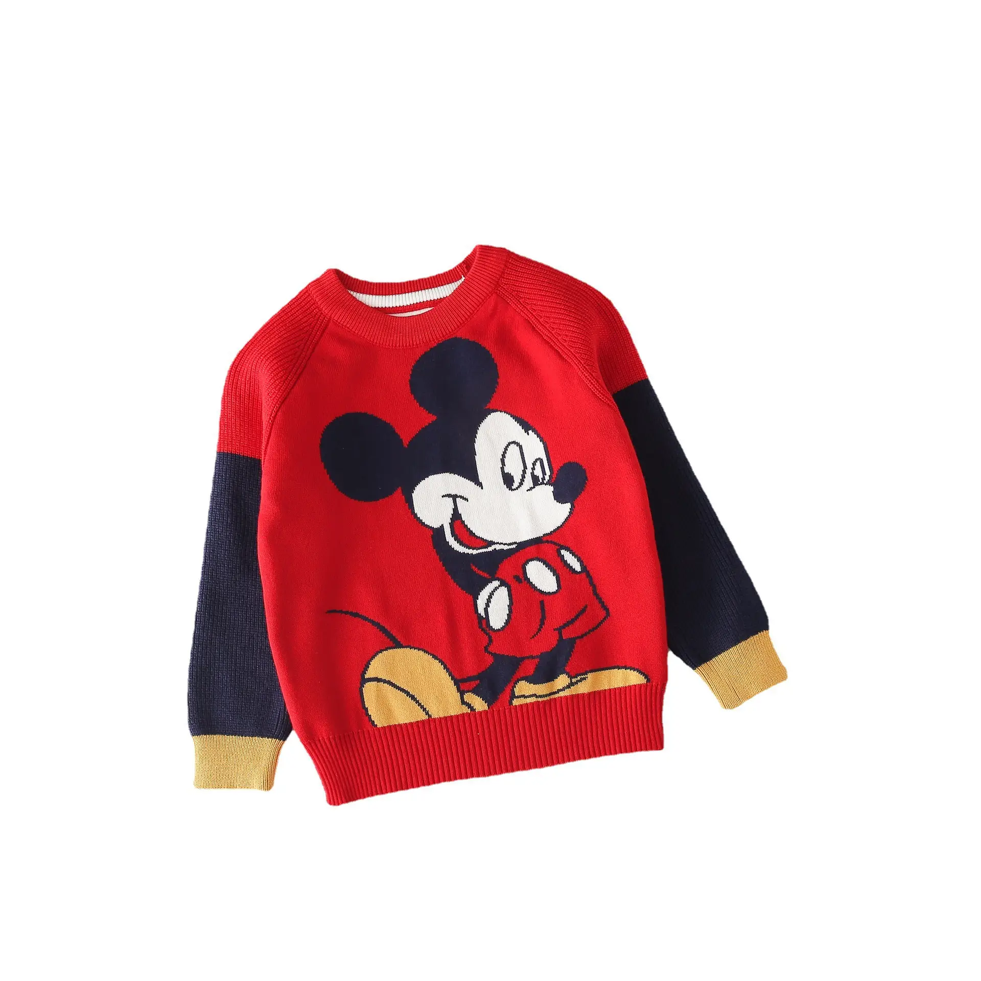 Mickey Mouse Knitted Kids Sweater Blue Yellow - Image 9