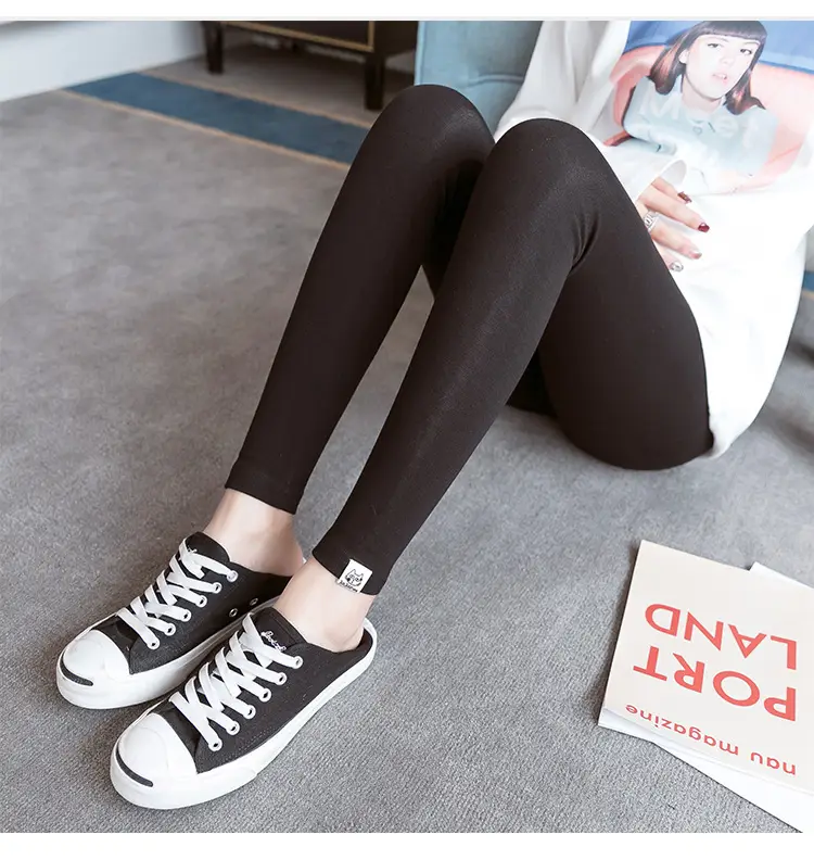 Pregnant Women's Grey Leggings Korean Style Belly Support — feature 16