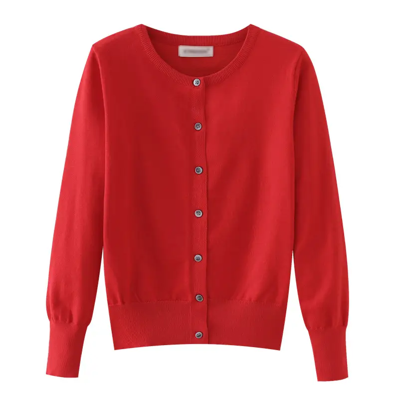 Women V-Neck Knit Cardigan White 2026 - Image 15