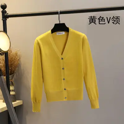 Women V-Neck Knit Cardigan White 2026 - Image 10