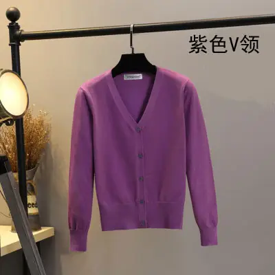 Women V-Neck Knit Cardigan White 2026 - Image 9