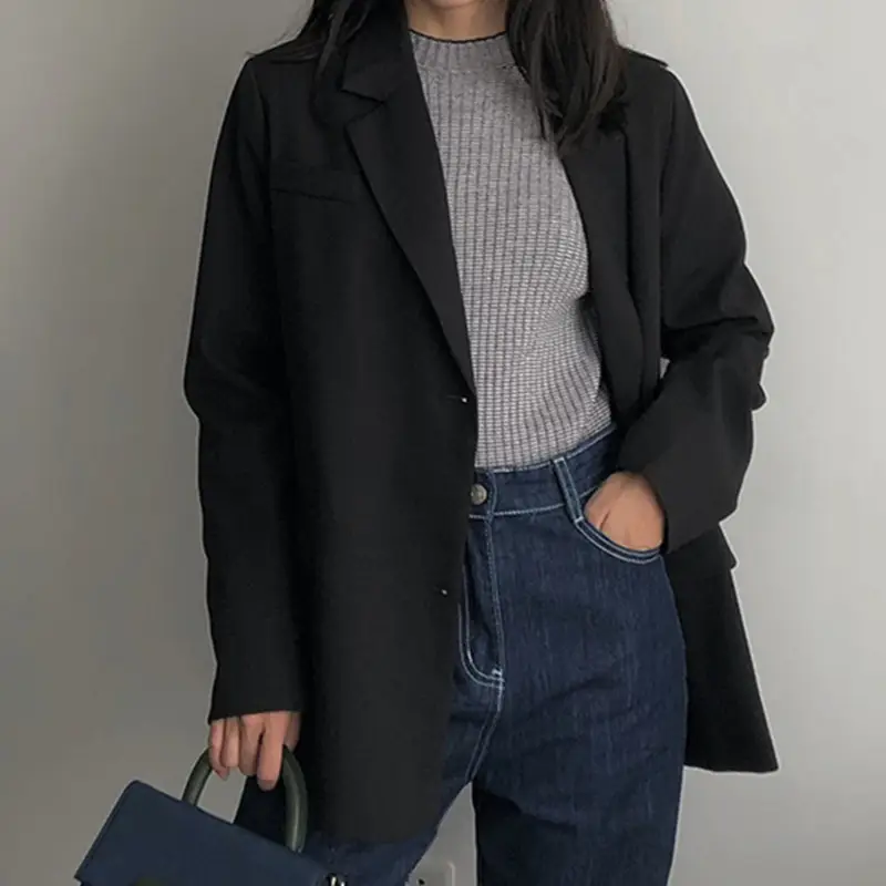 Trendy Black Blazer for Petite Women 2026 Spring - Image 2