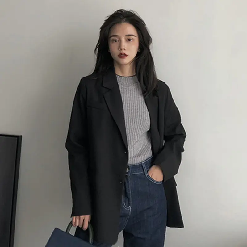 Trendy Black Blazer for Petite Women 2026 Spring - Image 3