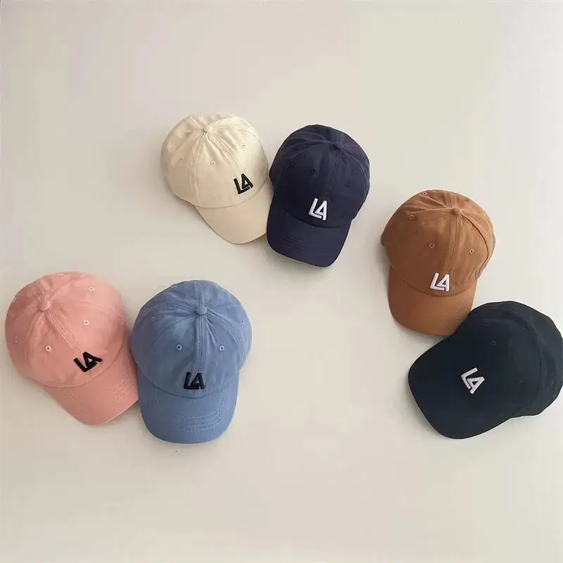 Blue Korean Letter Pan Hat for Boys Girls - Image 11