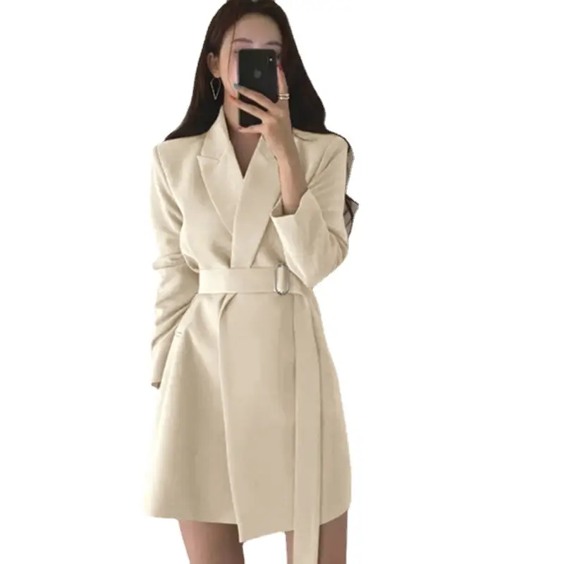 2026 Korean Style Black Belted Blazer Suit for Women - Image 9