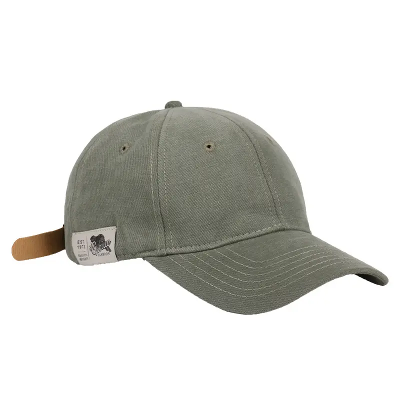Women's Beige Japanese Style Baseball Cap with Side Sticker - Image 10