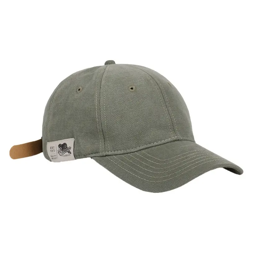 Women's Beige Japanese Style Baseball Cap with Side Sticker
