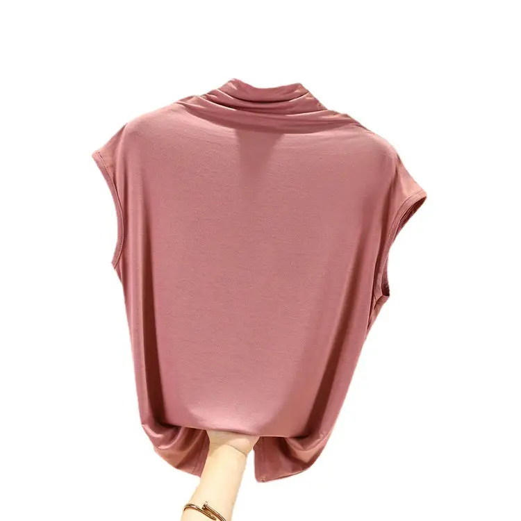 Women's 2022 Light Blue Half-Collar Vest Top - Image 14