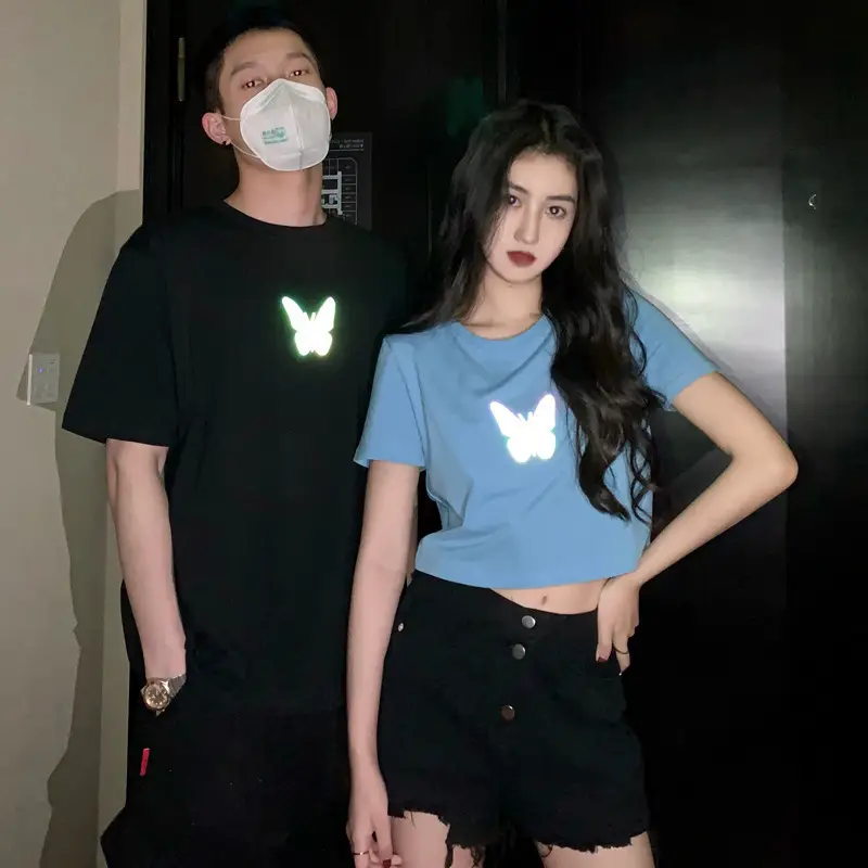 Women Reflective Butterfly Short Sleeve T-Shirt 2025 - Image 9