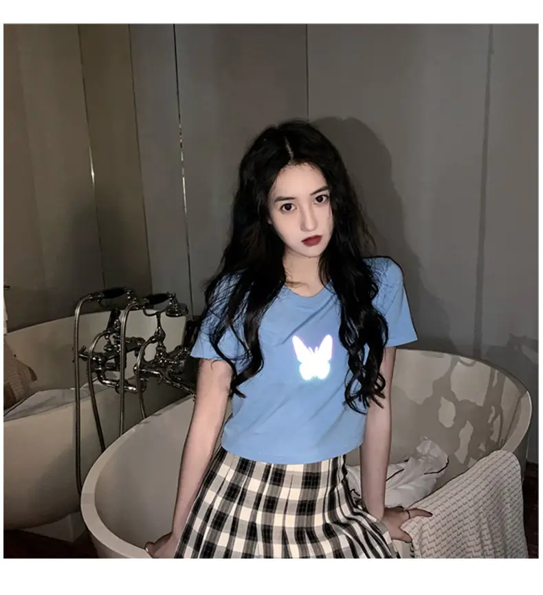 Women Reflective Butterfly Short Sleeve T-Shirt 2025 — feature 10