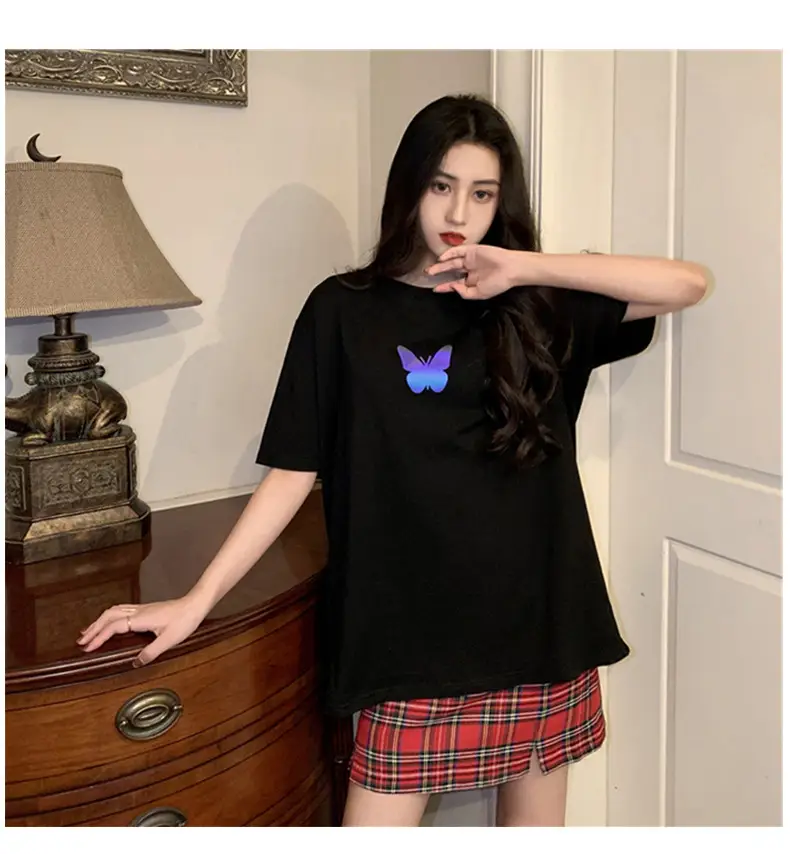 Women Reflective Butterfly Short Sleeve T-Shirt 2025 — feature 15