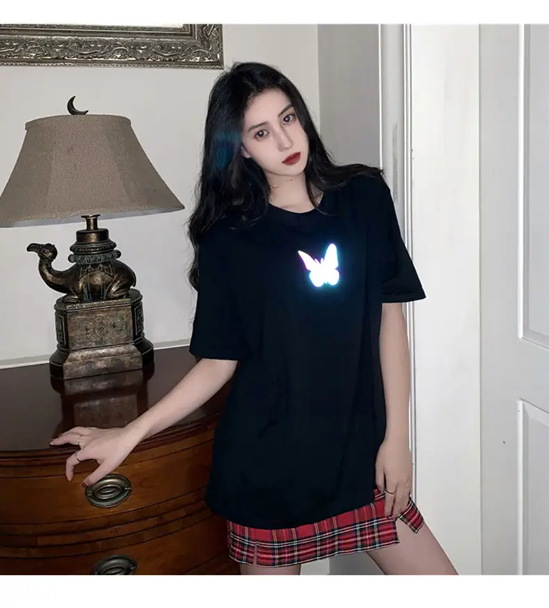 Women Reflective Butterfly Short Sleeve T-Shirt 2025 — feature 16