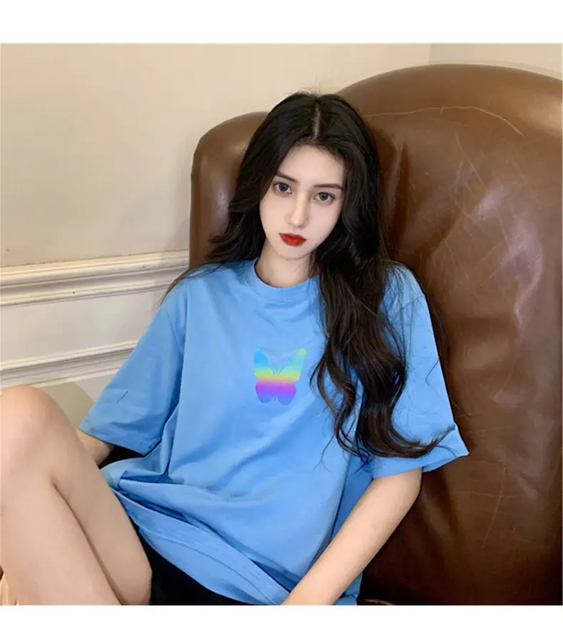 Women Reflective Butterfly Short Sleeve T-Shirt 2025 — feature 19