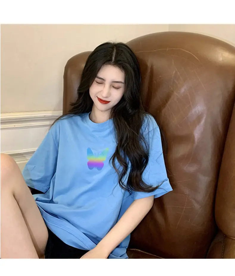 Women Reflective Butterfly Short Sleeve T-Shirt 2025 — feature 21