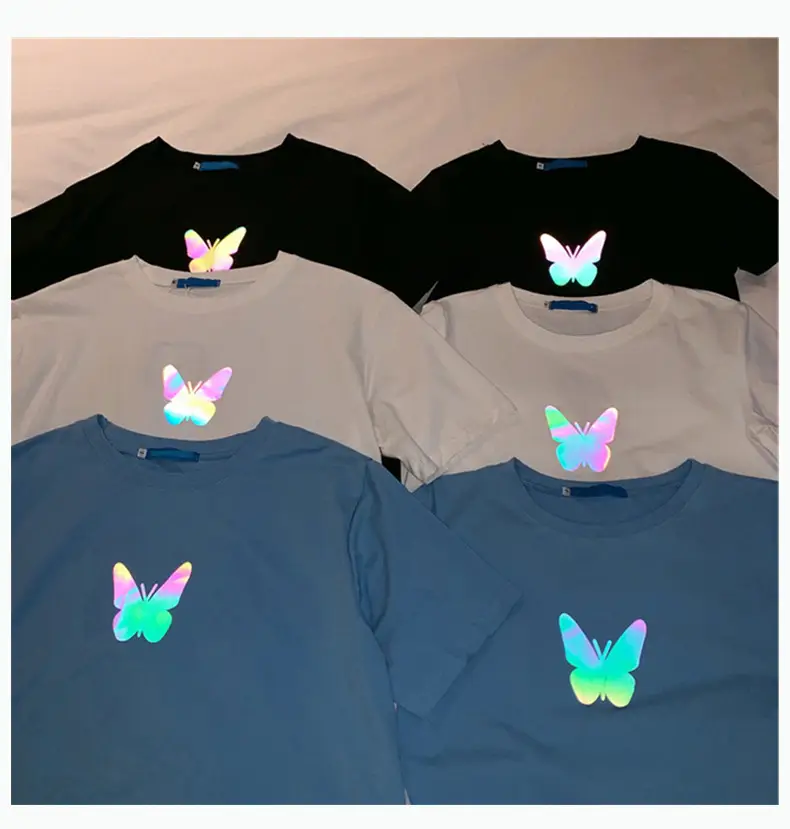 Women Reflective Butterfly Short Sleeve T-Shirt 2025 — feature 27