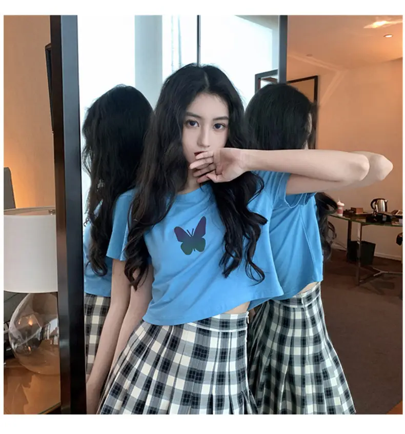 Women Reflective Butterfly Short Sleeve T-Shirt 2025 — feature 9
