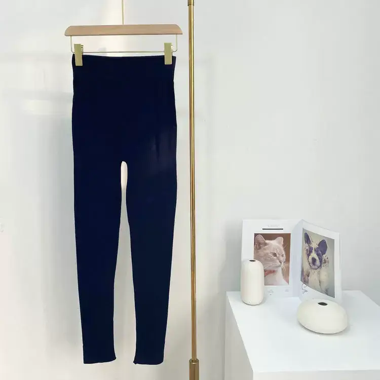 Navy Blue Slim Fit Leggings Bamboo Fiber 2022 — feature 9