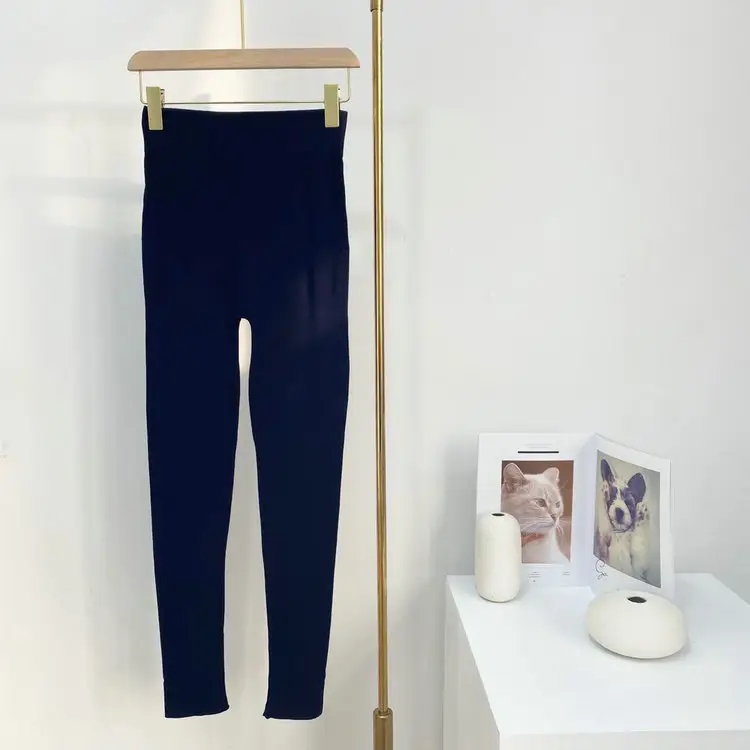 Navy Blue Slim Fit Leggings Bamboo Fiber 2022 - Image 5