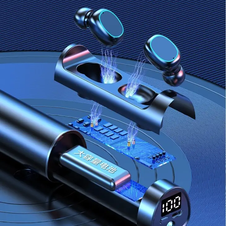 Mini True Wireless Earphones with LED Display & Touch Control - Image 5