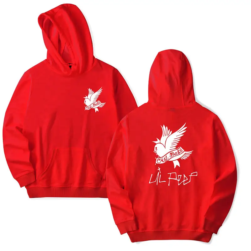Red Hoodie Set with White Logo for Men Women Casual Wear - Image 3