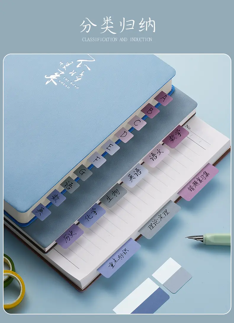 Morandi Index Stickers Small Card Pagination Labels Can Be Written Creative Students with Colorful Sticky Notes Instruction Stickers — feature 11