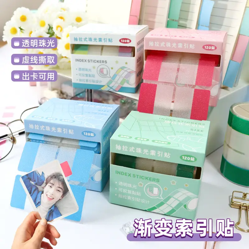 Morandi Index Stickers Small Card Pagination Labels Can Be Written Creative Students with Colorful Sticky Notes Instruction Stickers — feature 14