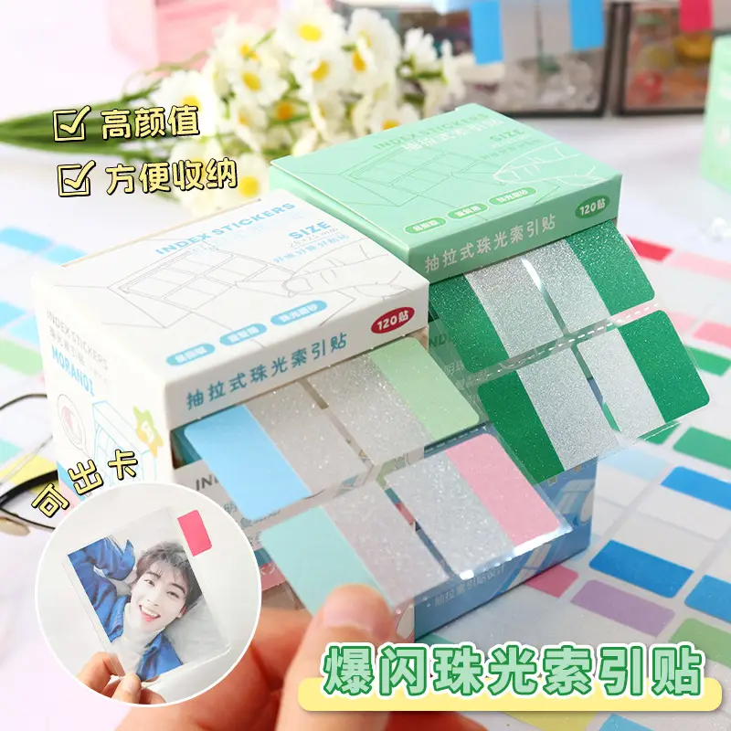 Morandi Index Stickers Small Card Pagination Labels Can Be Written Creative Students with Colorful Sticky Notes Instruction Stickers — feature 16