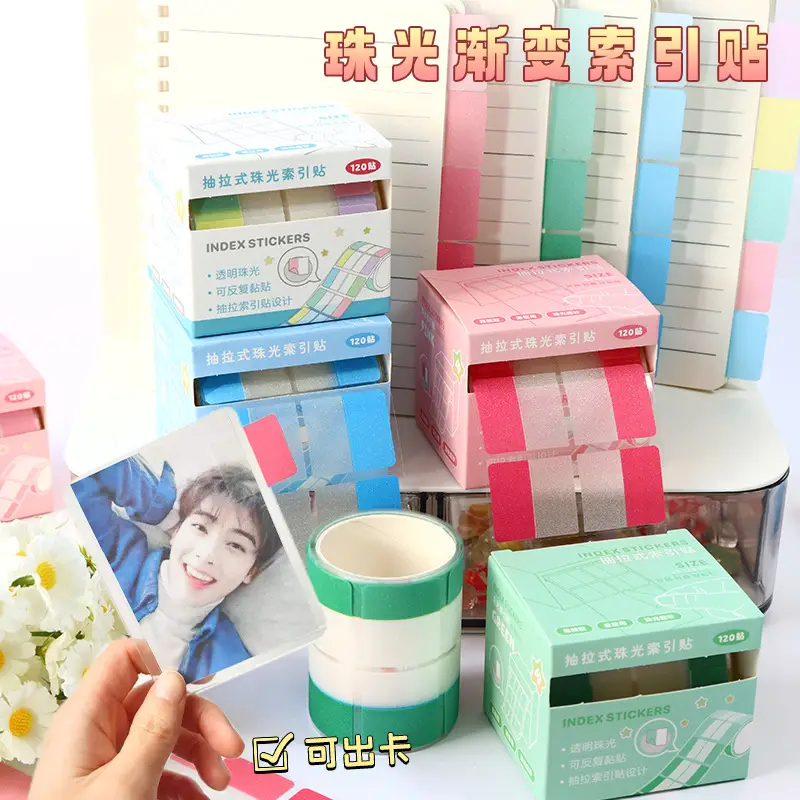Morandi Index Stickers Small Card Pagination Labels Can Be Written Creative Students with Colorful Sticky Notes Instruction Stickers — feature 17