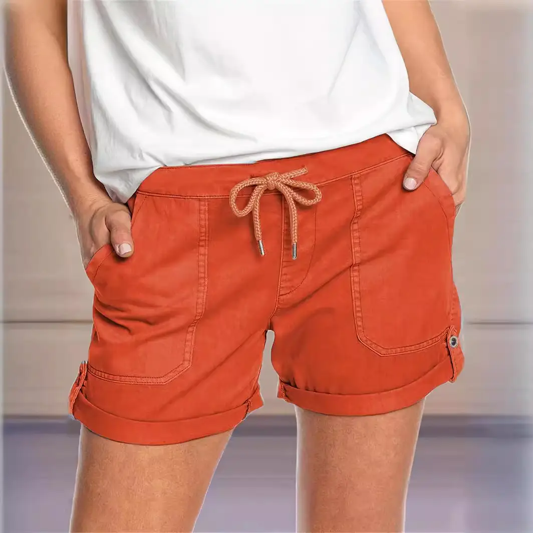 Women Black Drawstring Casual Shorts 2025 - Image 10