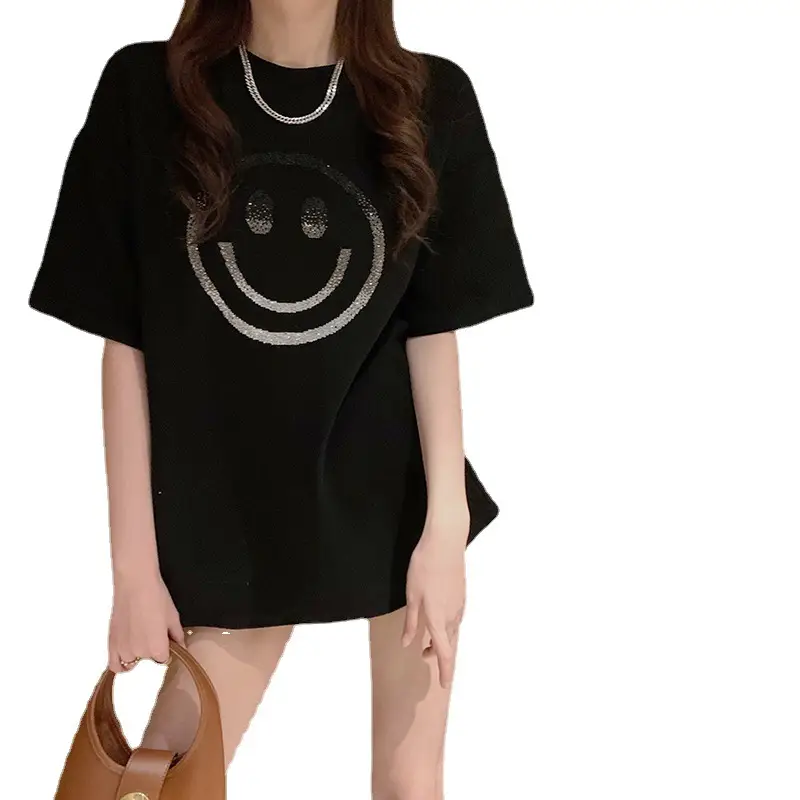 Women Black Queen Print T-Shirt Spring Summer Casual Dropshipping - Image 20