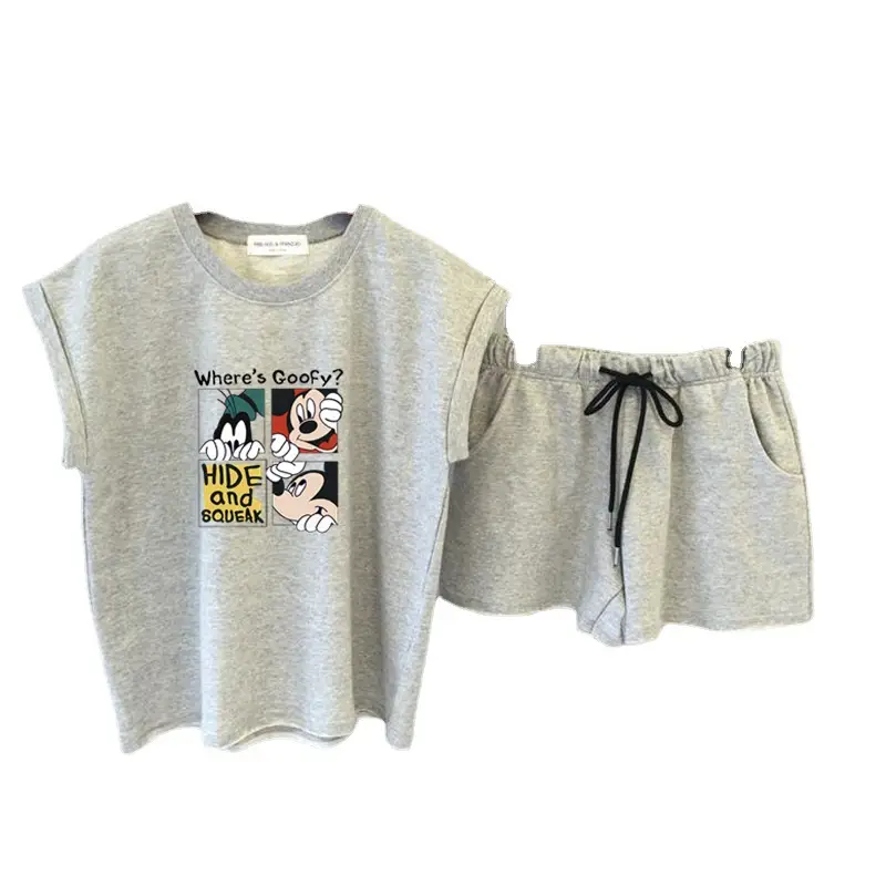 Women White Korean Style 2Pc Shorts Set - Image 5