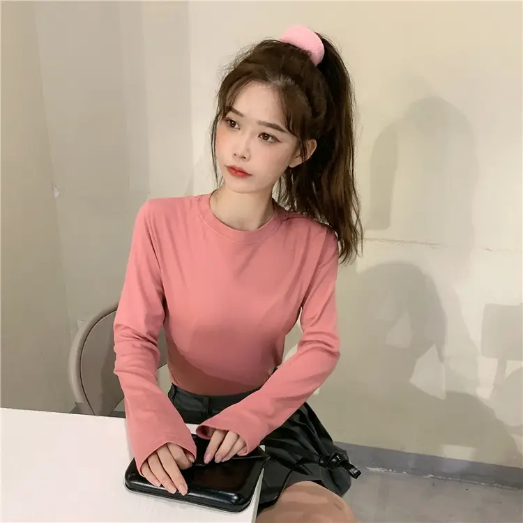 Women Korean Style Long Sleeve T-Shirt 2025 Spring Autumn Match — feature 10