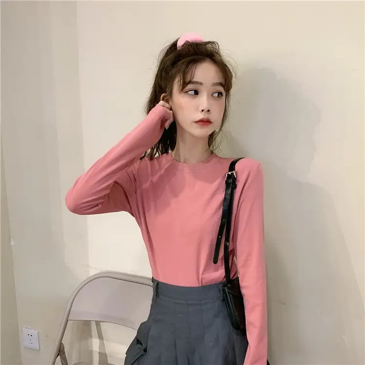 Women Korean Style Long Sleeve T-Shirt 2025 Spring Autumn Match — feature 11