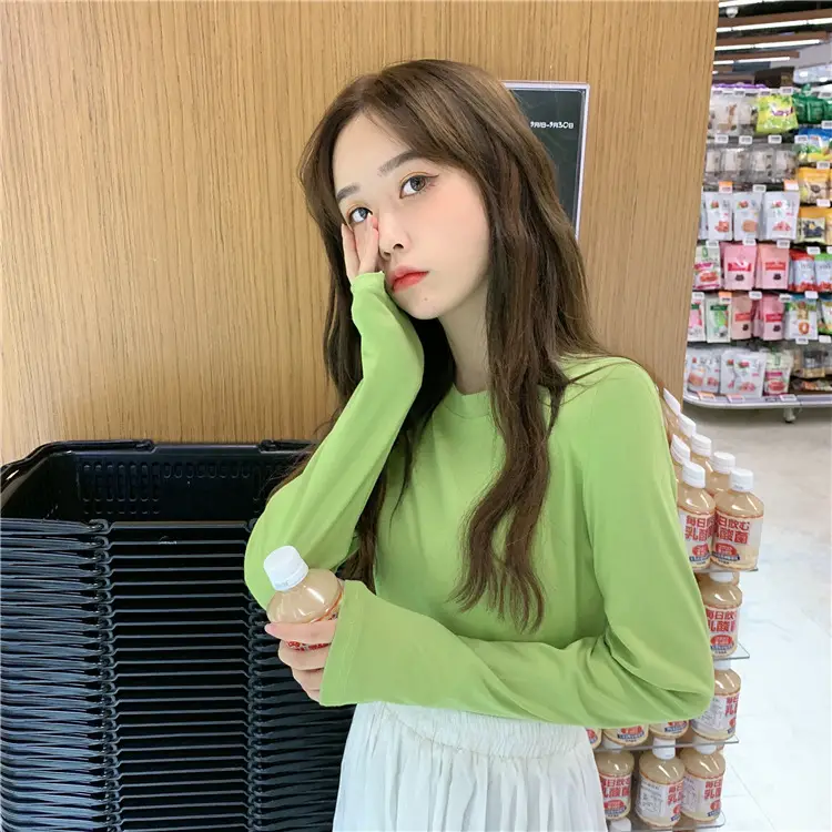 Women Korean Style Long Sleeve T-Shirt 2025 Spring Autumn Match — feature 15