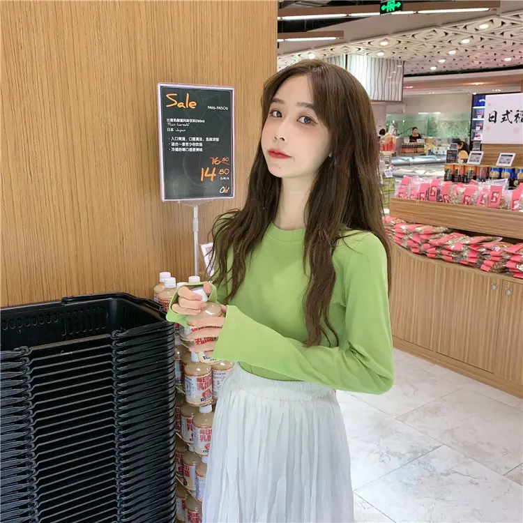 Women Korean Style Long Sleeve T-Shirt 2025 Spring Autumn Match — feature 16