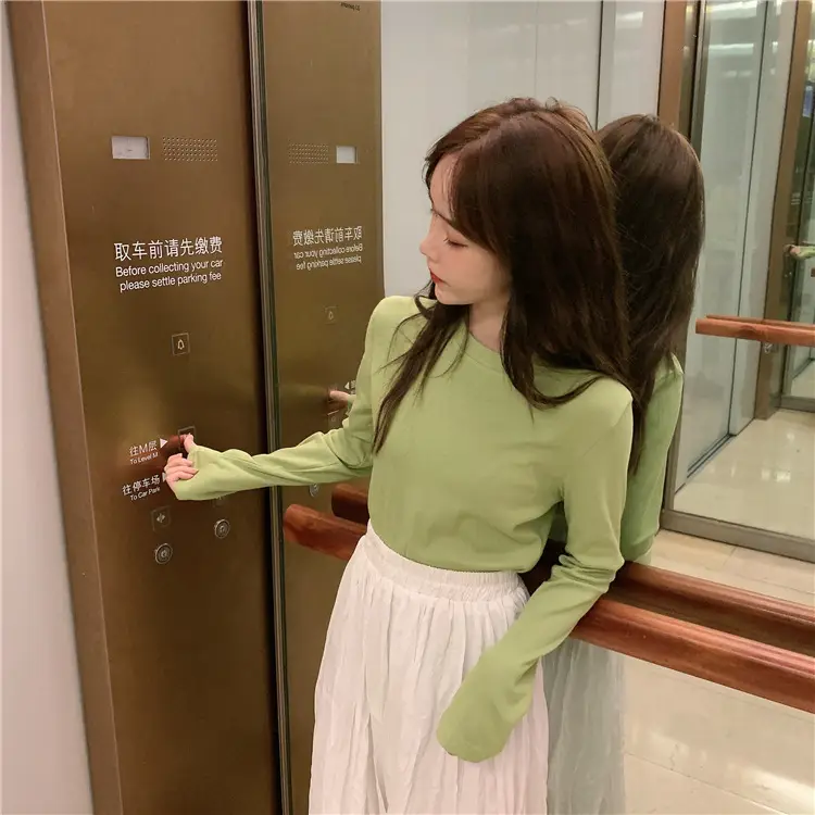 Women Korean Style Long Sleeve T-Shirt 2025 Spring Autumn Match — feature 20