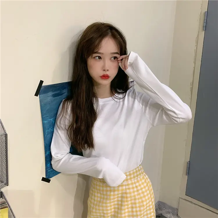 Women Korean Style Long Sleeve T-Shirt 2025 Spring Autumn Match — feature 33