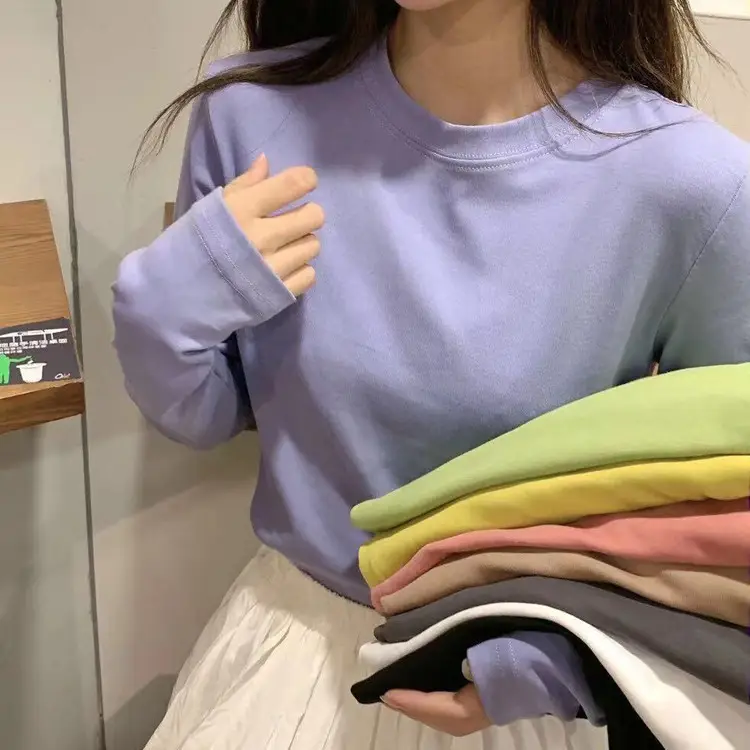 Women Korean Style Long Sleeve T-Shirt 2025 Spring Autumn Match — feature 4