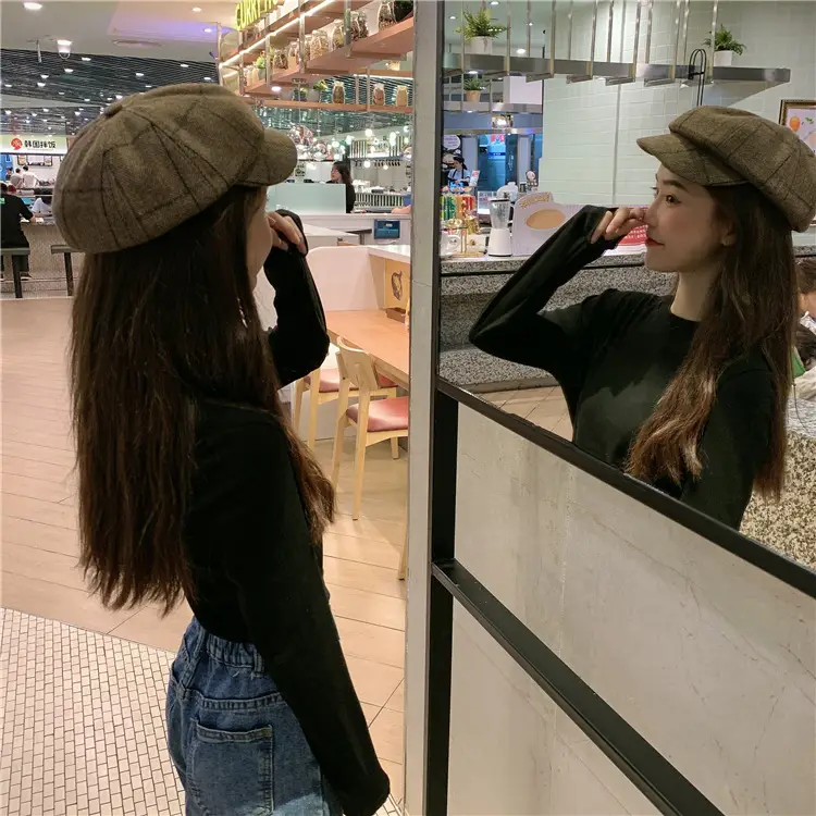 Women Korean Style Long Sleeve T-Shirt 2025 Spring Autumn Match — feature 49