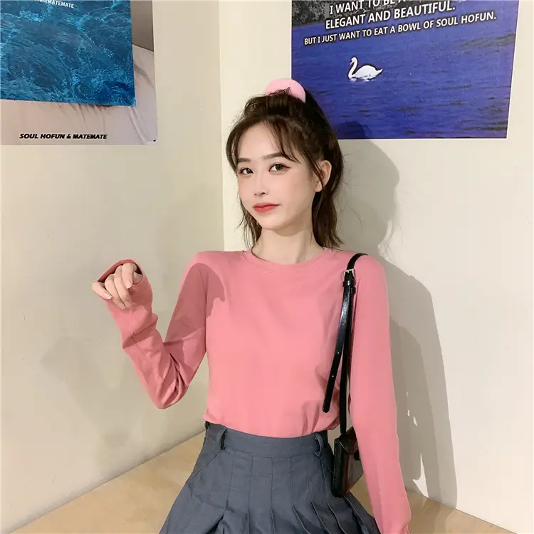 Women Korean Style Long Sleeve T-Shirt 2025 Spring Autumn Match — feature 5