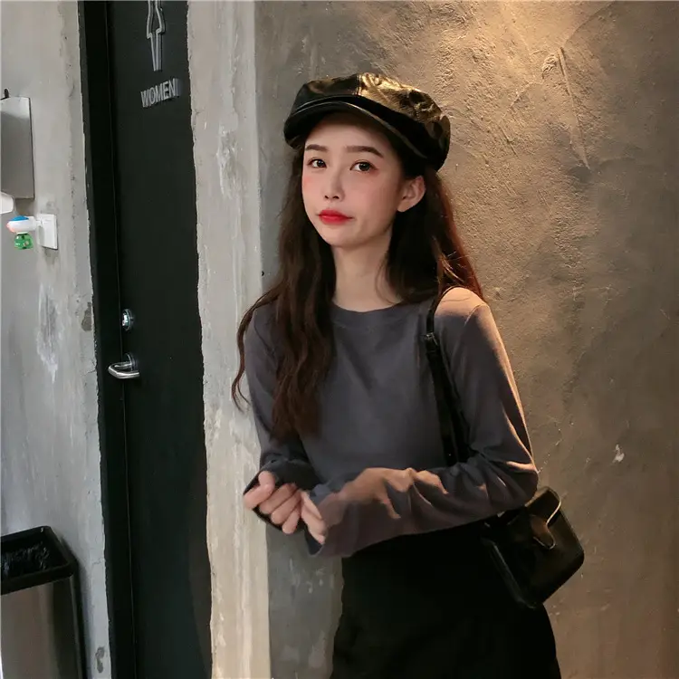 Women Korean Style Long Sleeve T-Shirt 2025 Spring Autumn Match — feature 62