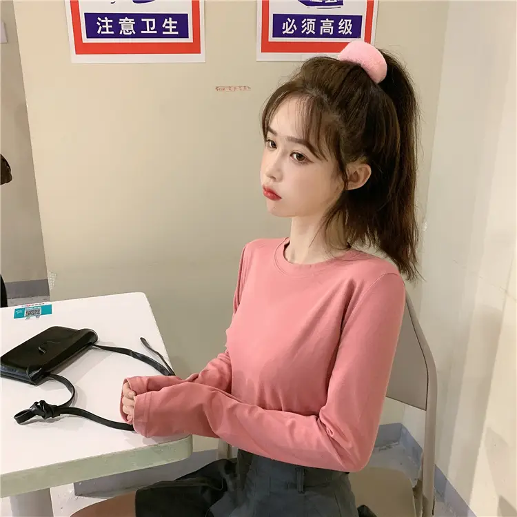 Women Korean Style Long Sleeve T-Shirt 2025 Spring Autumn Match — feature 7
