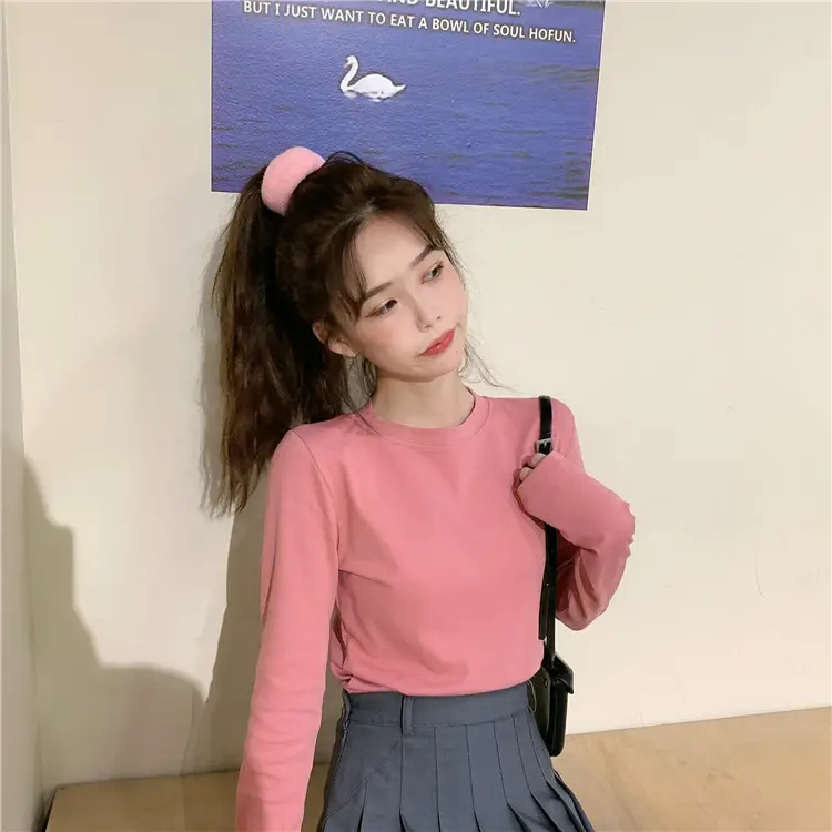 Women Korean Style Long Sleeve T-Shirt 2025 Spring Autumn Match — feature 8