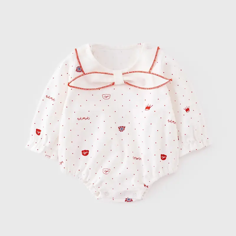 Baby Girl Floral Jumpsuit Pink White Long Sleeve - Image 8