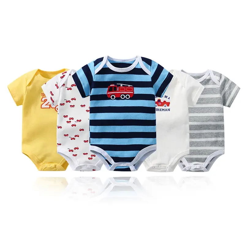 5-Piece Cotton Baby Shorts Set Spring Summer - Image 5