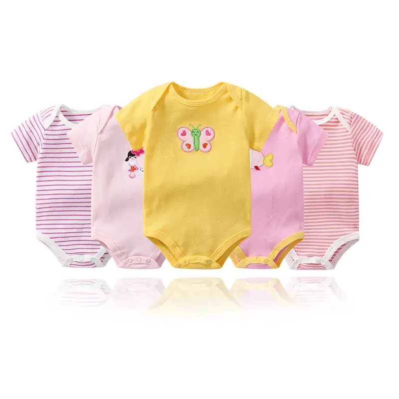 5-Piece Cotton Baby Shorts Set Spring Summer - Image 2